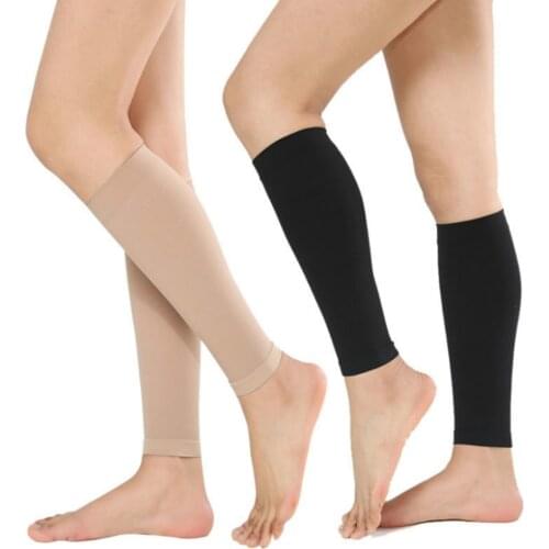 Unisex Calf Sleeve Nylon Stretch Shaping Socks Basketball Running Football Socks Compressible Leg Pressure Sports Accessories