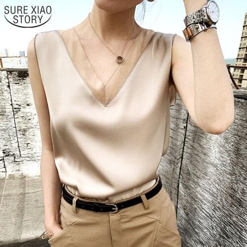 2021 New Elegant Vintage Sleeveless Plus Size Satin Silk Camis Women White Tank Top Summer Basic Vest Clothes Women Blusas 13573