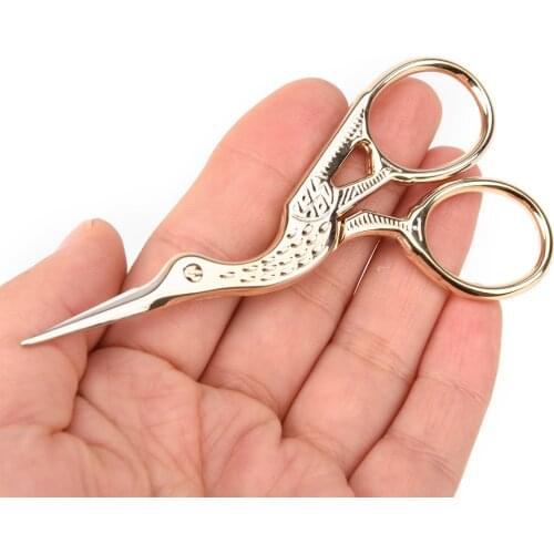 Scissors Nail Art Stork Crane Bird Scissors Cutters Styling Tools 1Pcs/Lot Durable Stainless Steel Vintage Classic Embroidery