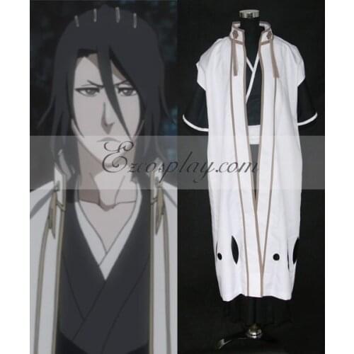 Bleach 6th Division Captain Kuchiki Byakuya Outfit Cosplay Costume E001
