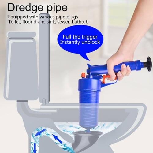 Air Pump Pressure Pipe Plunger Drain Cleaner Sewer Sinks Basin Pipeline Clogged Remover Bathroom Kitchen Toilet Cleaning Tools