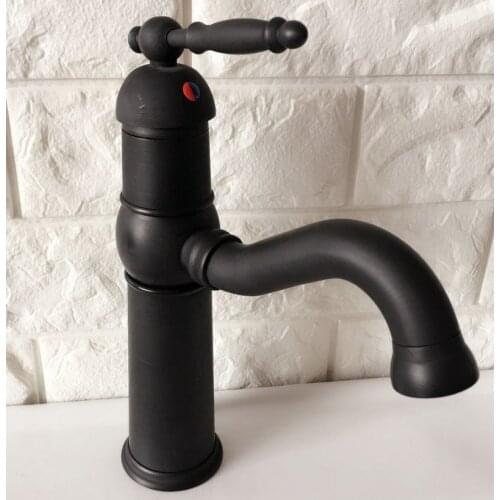 Swivel Spout Water Tap Oil Rubbed Black Bronze Single Handle Single Hole Kitchen Sink & Bathroom Faucet Basin Mixer Tap anf365