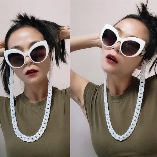 Q Eyewear Retainer Sunglasses Chain Vintage Reading Glasses Rope Lanyard Hold Straps Acrylic Anti-slip Eyewears Cord Holder