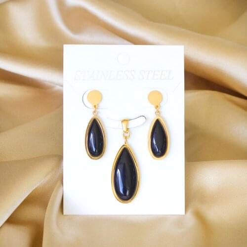 LUXUKISSKIDS Oval Wedding Dubai Bridal Jewelry Sets Opals Pendant Necklace Earings For Women Fashion Jewelry Set