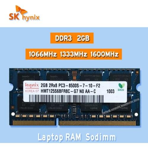 SK Hynix ddr3 2GB 4GB 1066MHz 1333MHz 1600MHz RAM Sodimm Laptop Memory pc3- 8500S 10600S 12800S
