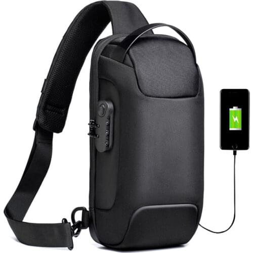 New Multifunction Crossbody Bag for Men Anti-theft Shoulder Messenger Bags Male Waterproof Short Trip Chest Bag Male Bag