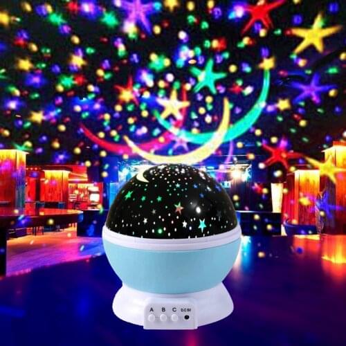 LED Rotating Night Lights Projector Starry Sky Children Bedroom Decorative Romantic Projection Lamp Birthday Gifts USB
