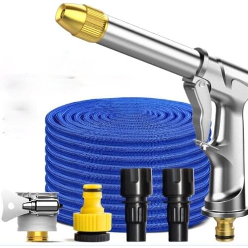 TT High Pressure Car Washing Gun Household Telescopic Pipe Hose Steam Flushing Brush Car with Foam Lance Nozzle Grab