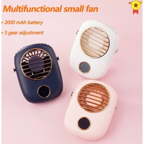 Hanging Neck fan mini cooler USB 2000mAh rechargeable ventilador Outdoor Travel handheld portable silent cooling fans home
