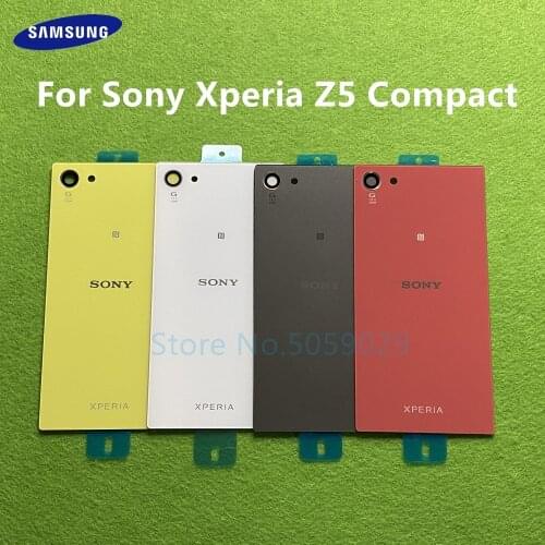 Back Glass Cover Rear panel Housing Case Battery door Replacement For Sony Xperia Z5 Compact Mini E5823 E5803