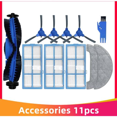 Replacement Pack for Proscenic 850T Robotic Vacuum Cleaner Spare Parts Main Brush Spin Brush Hepa Filter Mop Cloth