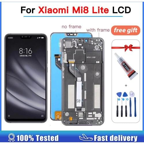 6.26" for Xiaomi Mi8 Mi 8 Lite / Mi 8X LCD Display + Frame Screen Touch Digitizer Assembly LCD Display 10 Point LCD Repair Parts