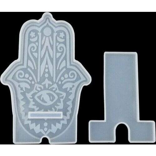 1 Set Mobile Phone Stand Mould Cellphone Stand Holder Silicone Moulds Casting Epoxy Resin Molds DIY Bracket Craft Making Tool