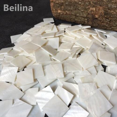 20pcs White Natural Freshwater mother of pearl shell DIY Ornaments accessories and wood inlay carved material 20mm /20mm /2mm