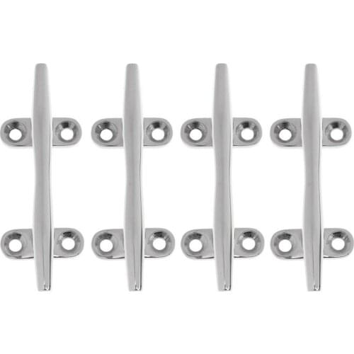 4 Pcs 125mm Boat Deck Cleat 316 Stainless Steel Rope Cleat 5"