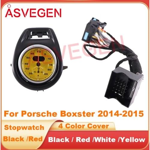 Car Stopwatch For Porsche Boxster 2014-2015 Interior Dashboard Center Clock Compass Time Electronic Meter Clock Accessional