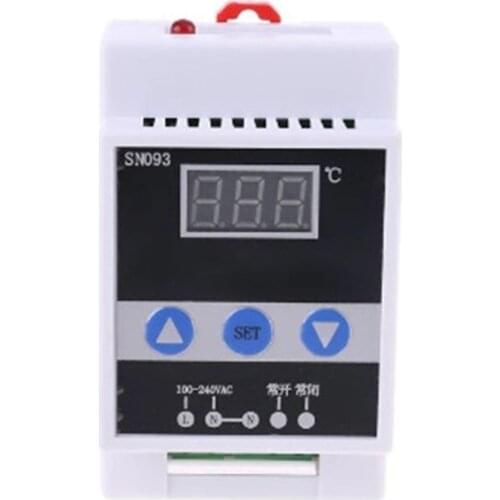 AC 110-240V Guide Rail Thermoregulator LED Digital Temperature Controller Thermostat Refrigeration Heating Temperature