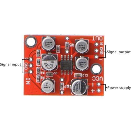 DC 5V-15V 12V AD828 Stereo Preamp Power Amplifier Board Preamplifier Module
