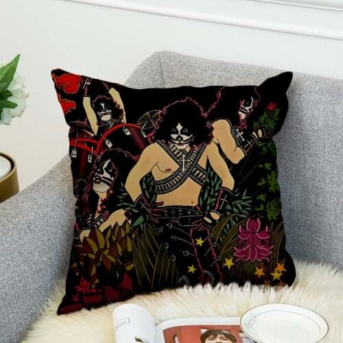 KISS Rock & Roll All Nite Party Pillow Case Polyester Decorative Pillowcases Throw Pillow Cover style-9