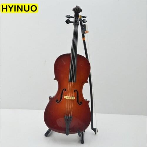 1:6 Scale Wooden Musical Cello Model 20cm Violin Handmade Model Figure Fit For 12" Body Action Figures Doll Accessories
