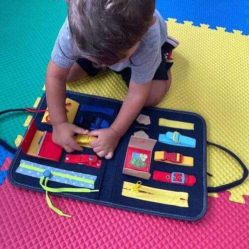 Kids Busy Board Buckle 1-5 Years Old Zip Button Lace Up Tool Toy Montessori Early Education Dress Aids Preschool Toys For Kids