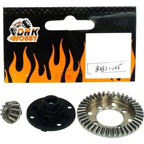FATJAY DHK HOBBY 8381-105 Crown gear 41T (large) / spur pinion gear 11T (small) for 1/8 scale RC cars
