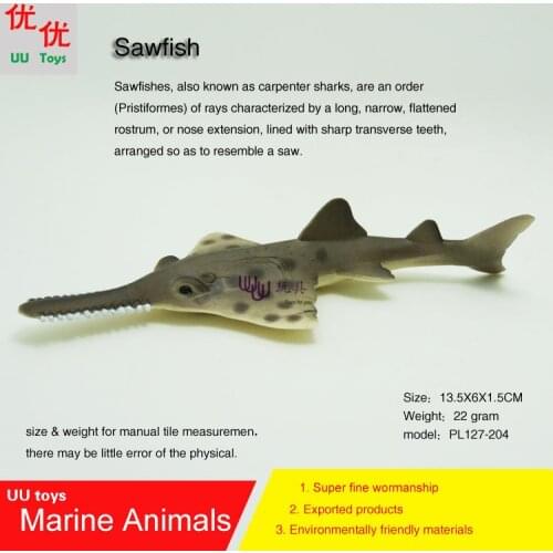 Hot toys Sawfish Simulation model Marine Animals Sea Animal kids gift educational props (carpenter sharks) Action Figures