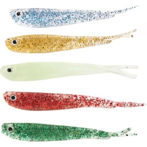 Hot-55Pcs Soft Fishing Lures Baits Fishing Tackle Kit Bait Soft Plastic Swimbait Accessories