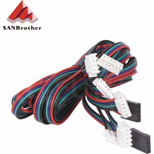 3D Printer Parts Stepper Motor Cable 1M/2M 2.54 4pin-XH2.0 6pin for Stepper Motor Cable Connector 5pcs/lot