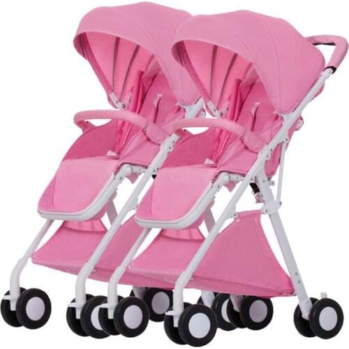 0-3 Year Old Baby Stroller Hot Twin Stroller Easy To Fold A Variety of Colors Can Choose Freely Combined Color