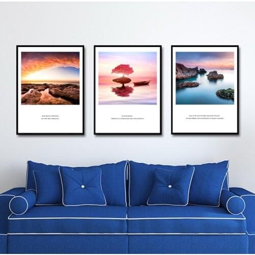 Natural Landscape Wonderful Modern Nordic Minimalist Home Decor Painting Space Wall Art For Living Room Poster Canvas Unframed