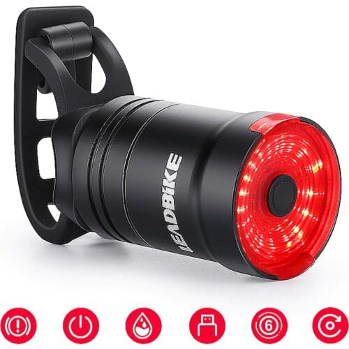 NEWBOLER Smart LED Bicycle Tail Light Usb Chargeable Bike Rear Lights Auto Start/Stop Brake Sensing Safety Warning Cycling Light