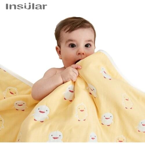 New Baby Swaddle Blanket 6 Layers Gauze Cotton Swaddling Receiving Blankets Newborn Baby Bath Towel Bedding Blankets 110*110cm