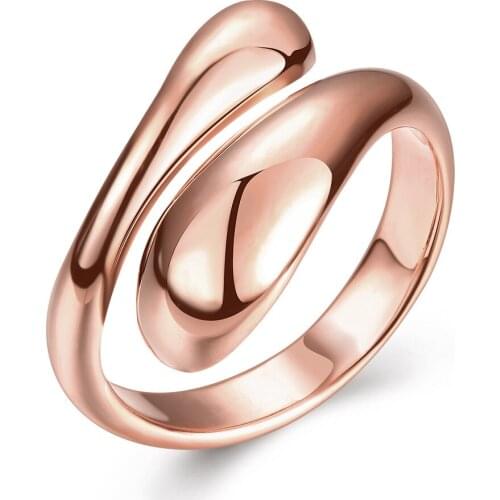 Wholesale Gold color 3 colors Unisex ring Jewelry ,Water Drop shape Ring For Women & men, Party jewelry Size Adjustable ring