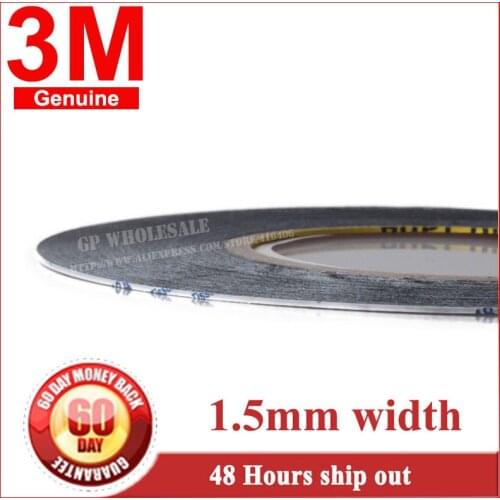 1.5mm* 50M Strong Strength Original 3M 9448 Black Two Sides Adhesive Tape widely for Samsung iphone Tablet Phone LCD TouchScreen