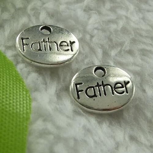 360 pieces antique silver father charms 12x9mm #2819