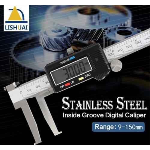 Inside Groove Vernier Caliper 9-150mm/0.02 Stainless Steel Inner Vernier Calipers Double Claw Professional Measuring Tools
