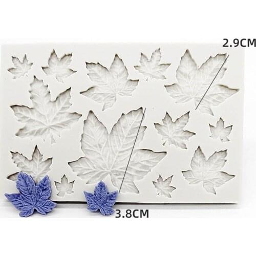 Tree Maple Leaf Mold Silicone Fondant Cake Decorating Tools Chocolate Baking Mould 3D Sugarcraft Resin Clay Homemade Bakeware