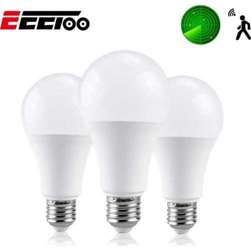 EeeToo Smart LED Bulb Lamp E27 AC85-265V Radar Sensor Light Bulb 10W 15W 20W 25W Energy Saving Induction Led Radar Lamp for Home