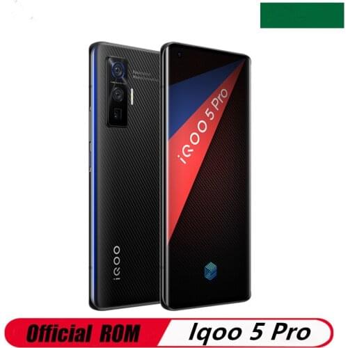 Stock Vivo IQOO 5 Pro 5G Cell Phone 6.56" 120HZ AMOLED 120W Super Charger 4000mAh 50.0MP Snapdragon 865 12GB RAM 256GB ROM OTA