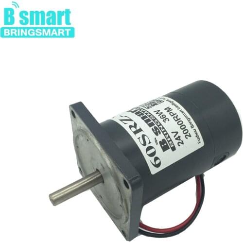 Bringsmart High Speed Motor 60SRZ-Y 12v Mini DC Electric Motor 24V Marshmallow Motor 4000rpm Robot Permenant Magnet Tool Part