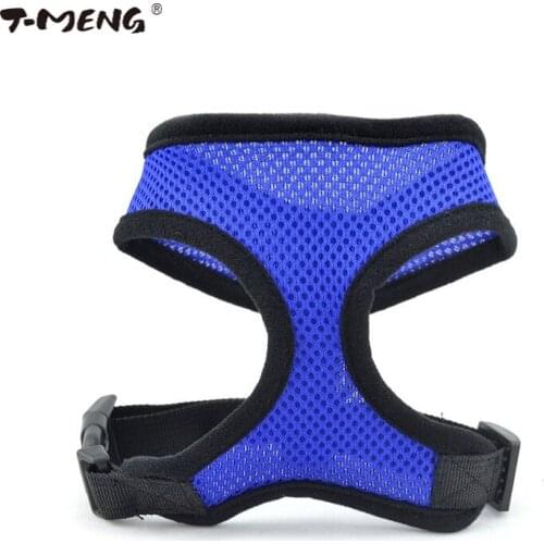 T-MENG Small Dog Harness Soft Breathable Nylon Mesh Vest Harness for Puppy Dogs Cats Collar Harness Dog Supplies Pet Products 11