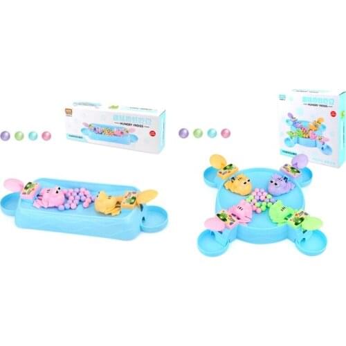 1Set Colorful Bead Board Game Competition Game Board Hungry Frog Eating Beans Toy Set Tabletop Board Interactive Toy 69HE