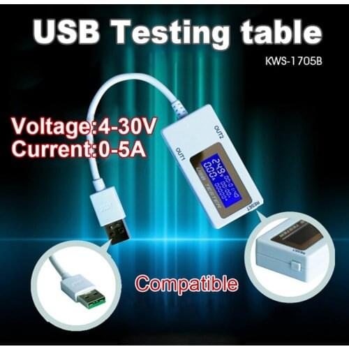 10 in 1 LCD USB Tester 4-30V 5A USB Current Voltage Detector for Huawei Oppo Moblie Phone Quick Charger Power Bank