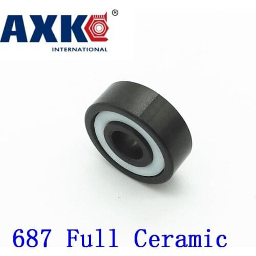 2019 Rolamentos Axk 687 Full Ceramic Bearing ( 1 Pc ) 7*14*3.5 Mm Si3n4 Material 687ce All Silicon Nitride 618/7 Ball Bearings