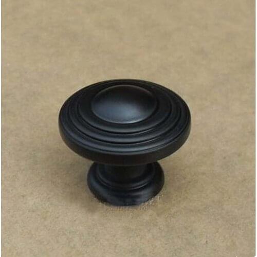 30mm Drawer Black Kitchen cabinet pull knob black dresser cupboard shoe cabinet furniture door handles Knobs pulls