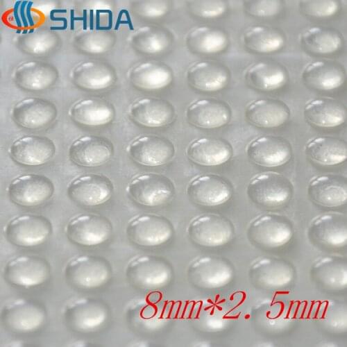 Free Shipping Clear Anti Slip Silicone Rubber Plastic Bumper Damper 500 Pcs/lot 8mm x 2.5mm Self Adhesive Silicone Feet Pads