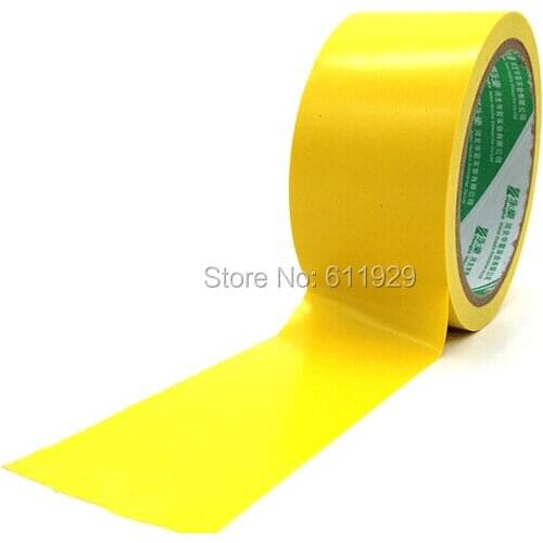 Free shipping yellow adhesive tape 4.8 cm width,20 yards a lot/warning tape/carton sealing packing tape ribbon/pvc floor tape