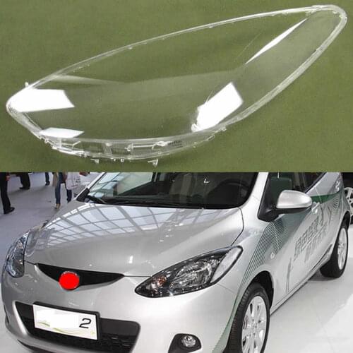 Front Headlight Shell Lamp Shade Transparent Cover Headlight Glass Headlamp Cover For Mazda 2 M2 2008 2009 2010 2011 2012