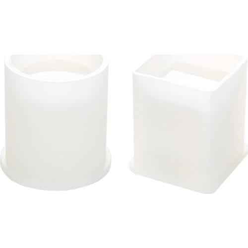 DIY Crystal Epoxy Mold Square Cylindrical High Mirror Pen Small Flower Pot Molds